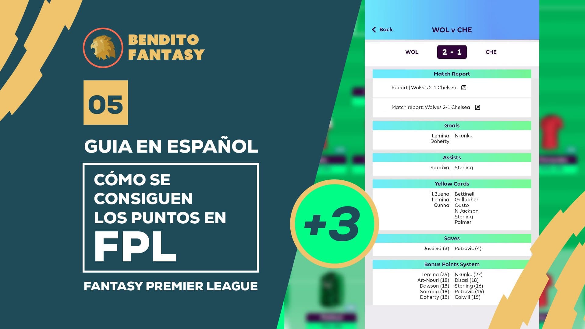 Cómo se consiguen los puntos en FANTASY PREMIER LEAGUE (FPL)