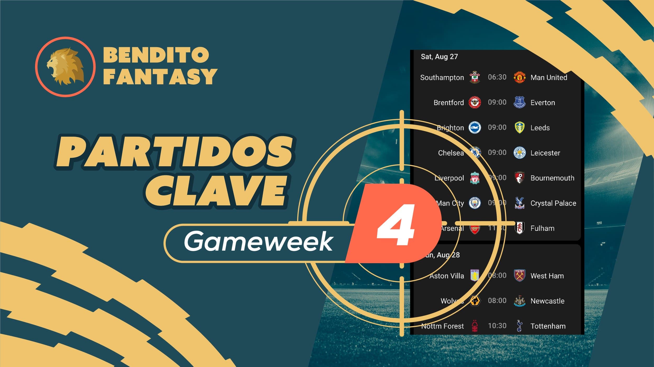 Partidos Clave Gameweek 4 - Fantasy Premier League 2022/2023